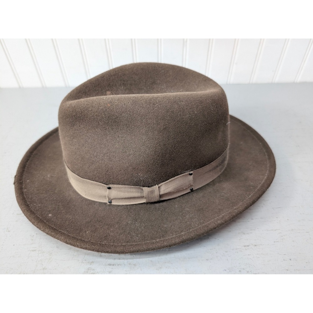 Bailey Of Hollywood Hat Fedora Curtis LiteFelt Wool Men's L USA Packable Brown